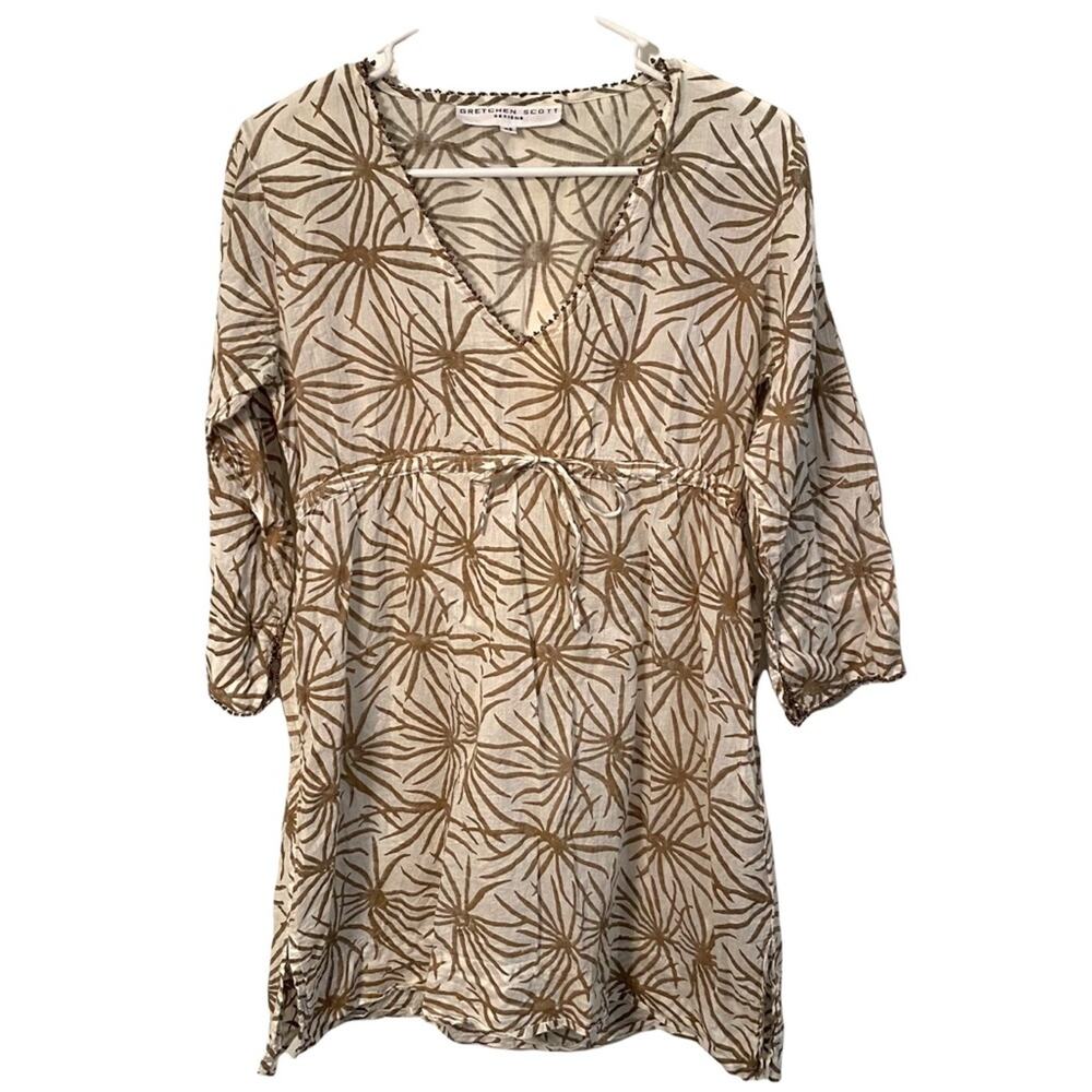Gretchen Scott Coverup taupe tan brown Beach Swim XS